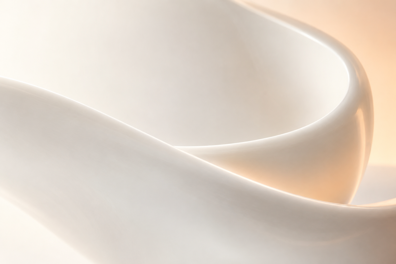 Sculptural porcelain in soft evening light